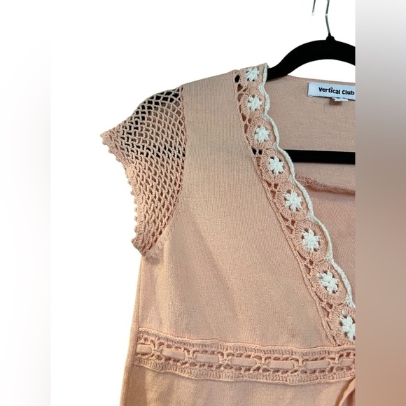 Y2K Peach Lace Trim Women's Babydoll Top Size XS/S - Picture 5 of 8